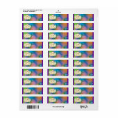 祝年賀住所 シールカスタマイズ ラベル (フルシート)