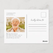 祝彼の驚くべき生シンプル活モダン写真 ポストカード (裏面)