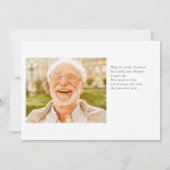 祝彼の驚くべき生シンプル活モダン写真 招待状 (裏面)