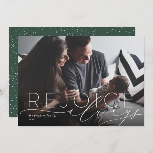 祝意は常に宗教的な出生の発表 シーズンカード (正面/裏面)