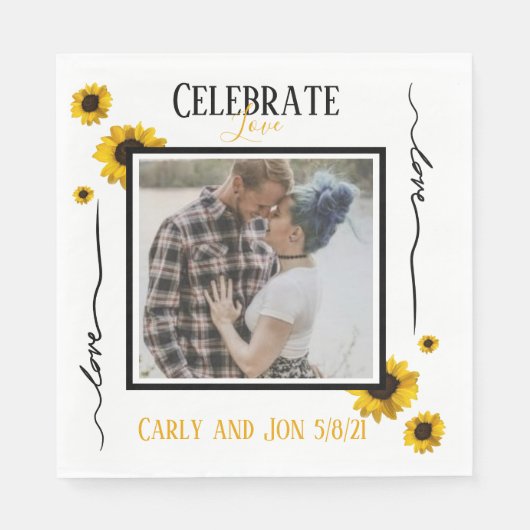 祝愛ひまわり スタンダードランチョンナプキン (正面)