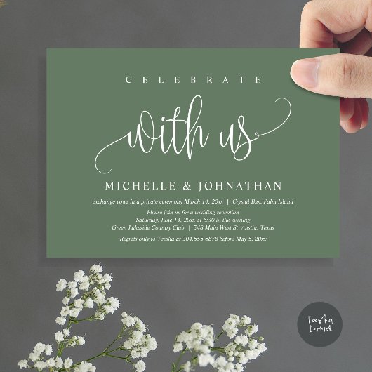 祝我と共に結婚のお祝い 招待状