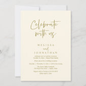 祝披露宴モダン 招待状 (正面)