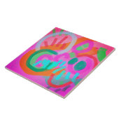 祝抽象芸術絵画デジタル タイル (側面)