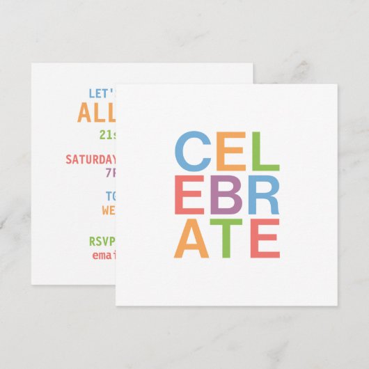 祝招待状 招待状 (正面/裏面)