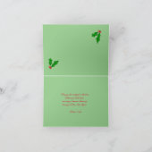 祝日のクリスマスグリーティングカード シーズンカード (内部)