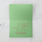 祝日のクリスマスパーティの招待状 サンキューカード (内部)