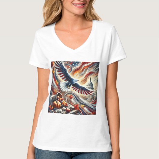 祝日の感謝祭 Tシャツ (正面)