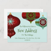 祝日の新しい住所 |クリスマスレトロ ポストカード (正面/裏面)