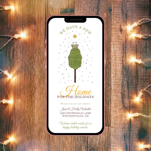 祝日の自宅の新しい住所 案内状