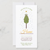 祝日の自宅の新しい住所 案内状 (正面)