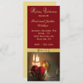 祝日またはクリスマスパーティの招待状 招待状 (正面/裏面)