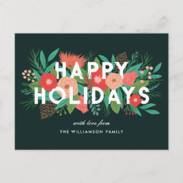 祝日モダンフローラファミリ名 シーズンポストカード