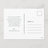 祝日モダンフローラファミリ名 シーズンポストカード (裏面)