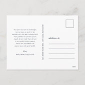 祝日モダンフローラファミリ名  シーズンポストカード (裏面)