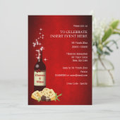 祝日ワイン·チーズ·ダイニング·フォーマルパーティー 招待状 (スタンド正面)