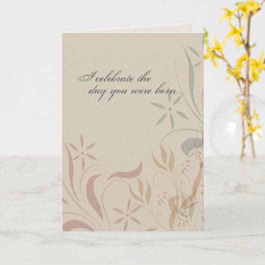 祝日生まれ誕生日 カード (黄色い花)