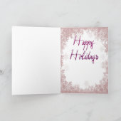 祝日赤ワイン及び雪片プリント シーズンカード (内部)