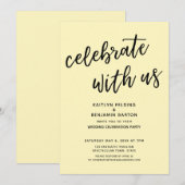 祝明モダン黄披露宴 招待状 (正面/裏面)