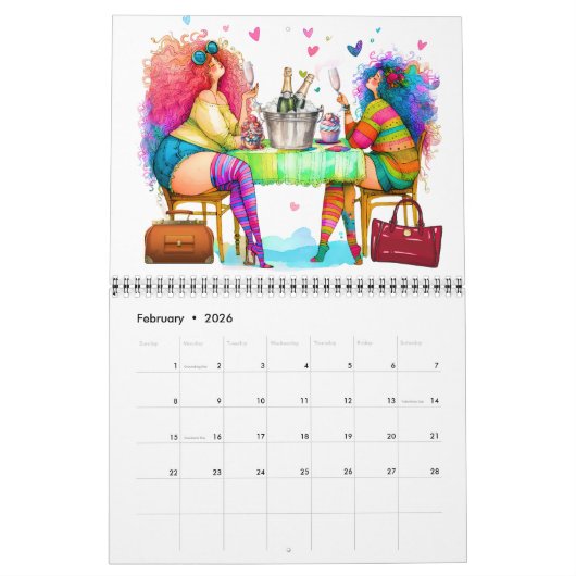 祝曲線 カレンダー (2月 2026)