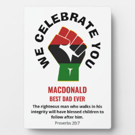 祝最高のパパEVER名前をカスタムする フォトプラーク