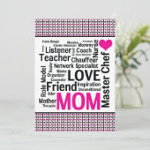 祝母さん!母の日または母の誕生日 招待状 (スタンド正面)