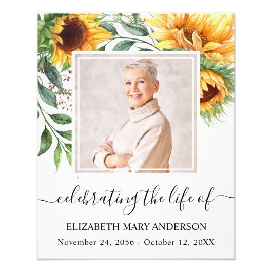 祝生写真ひまわり記念碑 フォトプリント (正面)