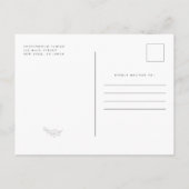 祝生涯モダン記念写真 インビテーションポストカード (裏面)