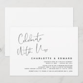 祝社結婚のパーティー募集 招待状 (正面/裏面)