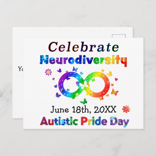 祝神経多様性自閉症プライド ポストカード (正面/裏面)