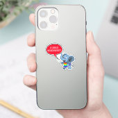 祝神経多様性象タイポグラフィ シール (スマートフォン)