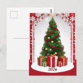 ❄️ 祝祭の冬の木の輝き 🎄 雪のクリスマス ポストカード (正面/裏面)
