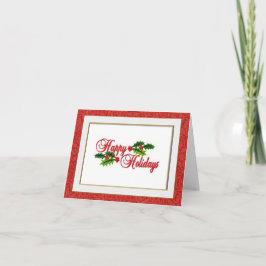 祝祭の季節にぴったりな刺繍風デザインのクリスマスカードです。 カード