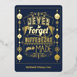 祝祭シーズンの従業員への感謝 箔シーズンカード