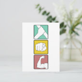 祝祭図解入りの、写真付きの日 ポストカード (スタンド正面)