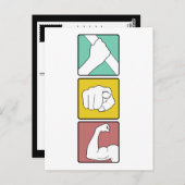 祝祭図解入りの、写真付きの日 ポストカード (正面/裏面)