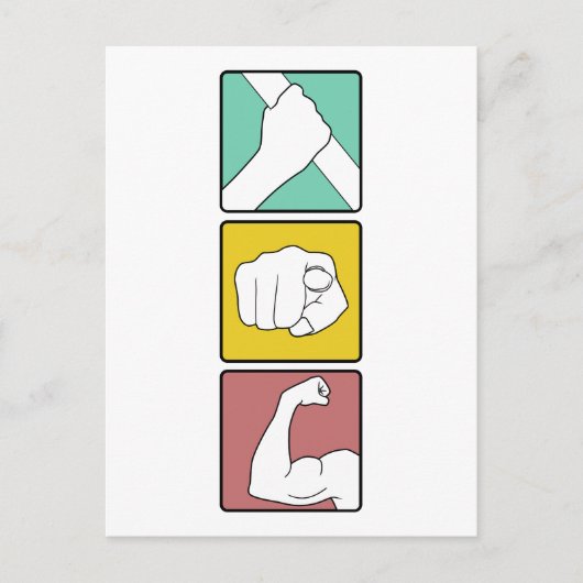 祝祭図解入りの、写真付きの日 ポストカード (正面)