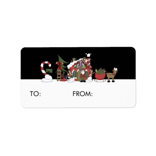 祝祭日のプレゼントラベル ラベル (正面)