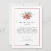 祝祭的なクリスマスの花々　陽気に　結婚したばかりの　新婚夫婦 シーズンカード (裏面)