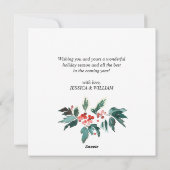 祝祭的なホリーデコレーション - 真っ赤な実のリース - クリスマスグリーティング シーズンカード (裏面)