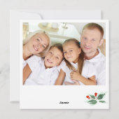 祝祭的なホリーベリーのクリスマスグリーティング2 写真 シーズンカード (裏面)