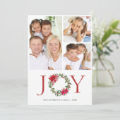 祝祭的なホーリーのリースのクリスマス・グリーティング３　写真 シーズンカード (スタンド正面)