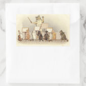 祝祭的なマチネのヴィンテージビクトリアン時代 長方形シール (バッグ)