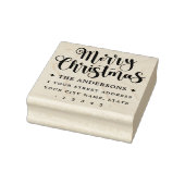 祝祭的な書体 メリークリスマス 返信先住所 ラバースタンプ (スタンプ)