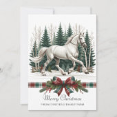 祝祭的な馬の乗馬のクリスマス 招待状 (正面)