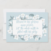 祝福あれ、主の御名よ。詩篇 72:19 美しいクリスチャン カード (正面)