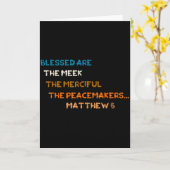 祝福されたは、柔和なるもの、憐れみ深きもの、平和を作る者、マタイ カード (黄色い花)