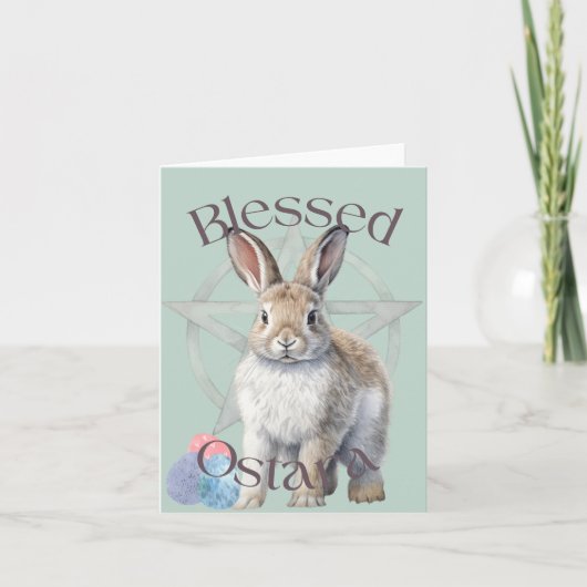 祝福されたオスタラのグリーティングカード カード (正面)