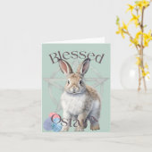 祝福されたオスタラのグリーティングカード カード (黄色い花)