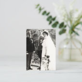 祝福されたカールとジタの結婚式の聖なるカード プレイスカード (スタンド正面)